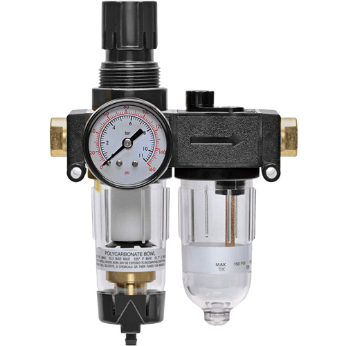 Filter/Regulator & Lubricator with Gauge Modulair 200, 1/4" NPTF Sidevic Inc.