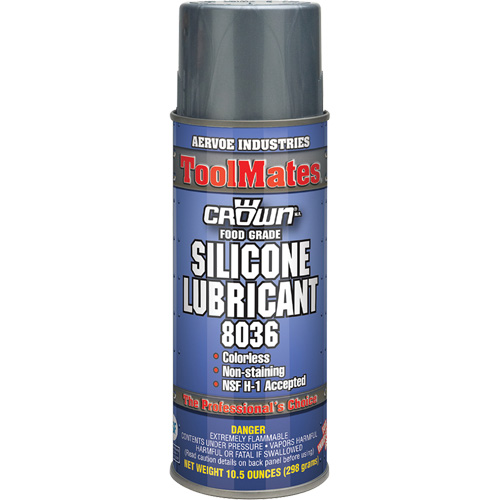 Lubrifiant &agrave; la silicone de cat&eacute;gorie alimentaire, Canette a&eacute;rosol Sidevic Inc.