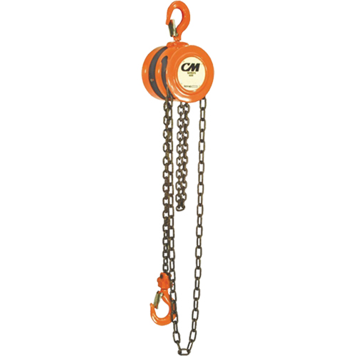 Chain Hoist, 10' Lift, 1000 lbs. (0.5 tons) Capacity, Steel Chain Sidevic Inc.