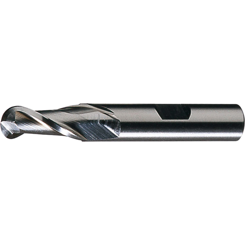 CLEVELAND Centre Cutting Ball Nose Single End Finishers, 3/8" Dia., 2 Flutes, High Speed Steel Sidevic Inc.