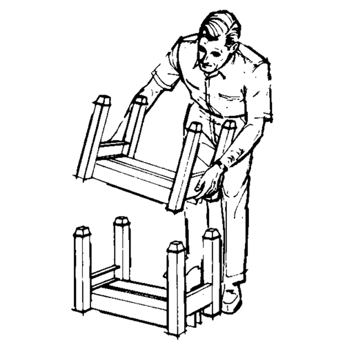 Portable Stacking Racks, 12" W x 16" D, 2500 lbs. Capacity Sidevic Inc.