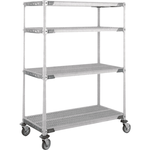 MetroMax i&reg; Stem Caster Cart, 4 Tiers, 18" x 69" x 36", 900 lbs. Capacity Sidevic Inc.