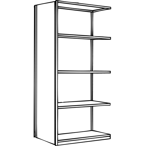 Interlok Shelving Unit, Steel, Boltless, 800 lbs. Capacity, 36" W x 100" H x 24" D Sidevic Inc.