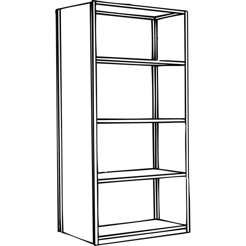 Interlok Shelving Unit, Steel, Boltless, 800 lbs. Capacity, 36" W x 100" H x 24" D Sidevic Inc.