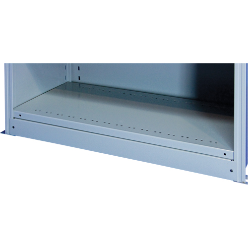 Plaque de base/façade pour rangement de bacs sur rayonnage enclenchable Interlok Sidevic Inc.