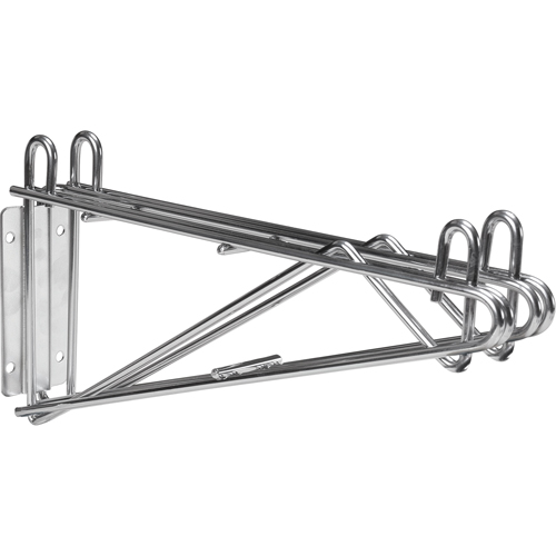 Support mural direct pour &eacute;tag&egrave;re en treillis chromat&eacute;, Double Support, 200 lb Capacit&eacute;, 14" p Sidevic Inc.