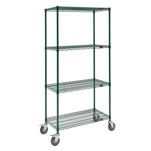 Wire Shelf Cart, Epoxy Finish, 36" x 80" x 18", 800 lbs. Capacity Sidevic Inc.