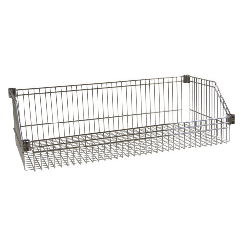 Wire Basket Shelf, 24" W x 48" D, 400 lbs. Capacity Sidevic Inc.