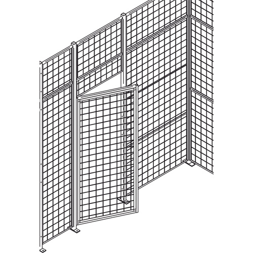 Porte basculante standard pour cloison en treillis m&eacute;tallique, 3' la x 7' h Sidevic Inc.