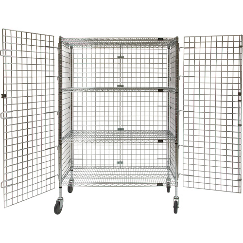 Security Cart, Chrome Plated, 48" x 69" x 24", 500 lbs. Capacity Sidevic Inc.