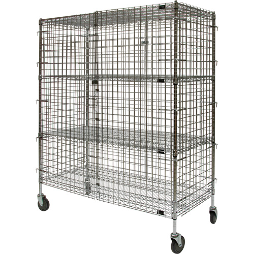 Chariot de s&eacute;curit&eacute;, Chrom&eacute;, 60" x 69" x 24", Capacit&eacute; 500 lb Sidevic Inc.