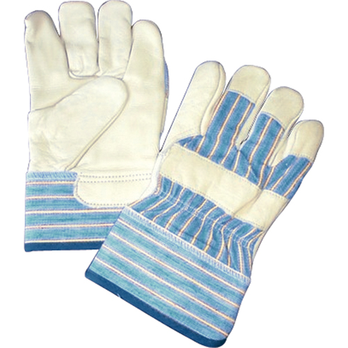 Lined Gloves, One Size, Grain Cowhide Palm, Cotton Fleece Inner Lining Sidevic Inc.