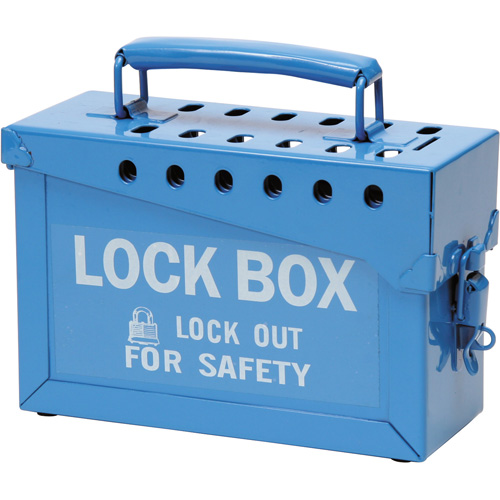 Portable Metal Lock Box, Blue Sidevic Inc.