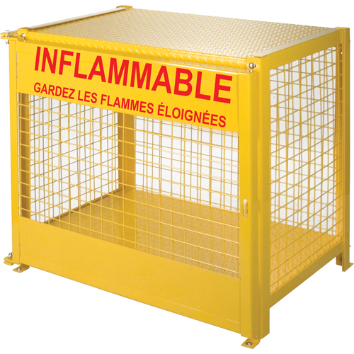 Armoires pour cylindres &agrave; gaz, nbre de bouteilles: 6, 44" , 30" , 37" , Jaune Sidevic Inc.