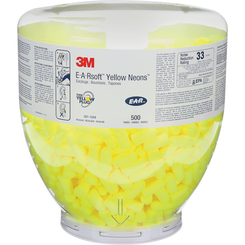 E-A-Rsoft Yellow Neons Earplugs, Bulk - Canister, Large Sidevic Inc.