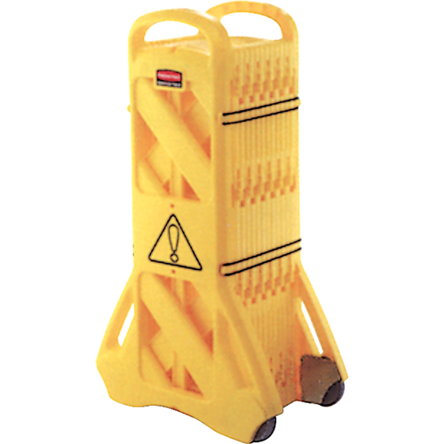 Portable Mobile Barriers, 13' L, Plastic, Yellow Sidevic Inc.