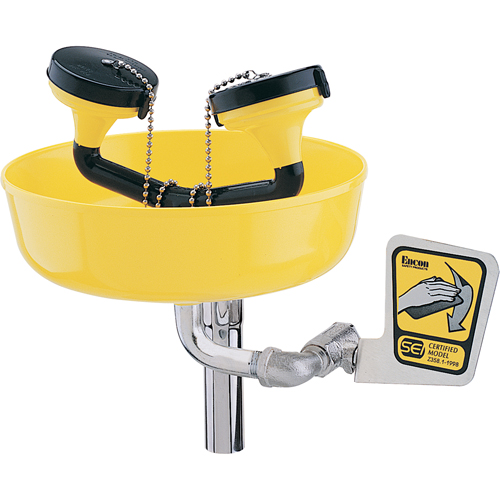 Eyewash Station, Supply Pipe Mount Installation, Plastic Bowl Sidevic Inc.