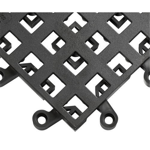 Carrelage no 560 ErgoDeck , PVC, 1-1/2' la c, 1-1/2' lo, 7/8" &eacute;paisseur, Noir Sidevic Inc.