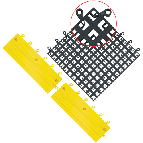 Carrelage no 560 ErgoDeck , PVC, 1-1/2' la c, 1-1/2' lo, 7/8" &eacute;paisseur, Noir Sidevic Inc.