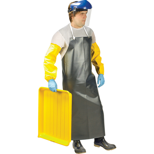 Heavy-Duty Apron, Nitrile/Polyester, 48" L x 35" W, Black Sidevic Inc.