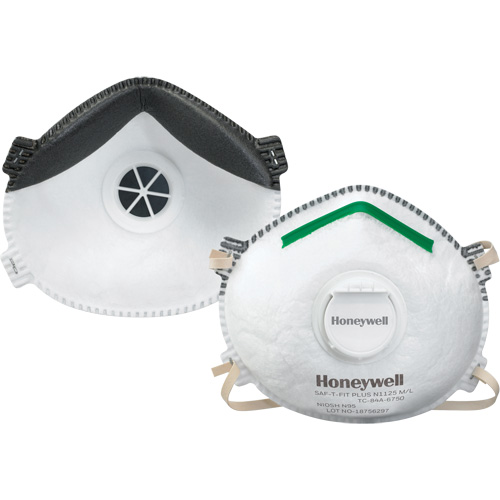 Saf-T-Fit&reg; Plus N1125 Particulate Respirators, N95, NIOSH Certified, Small Sidevic Inc.