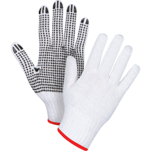 Gants tricot&eacute;s &agrave; pois, Poly/coton, Un c&ocirc;t&eacute;, Calibre 7, Petit Sidevic Inc.