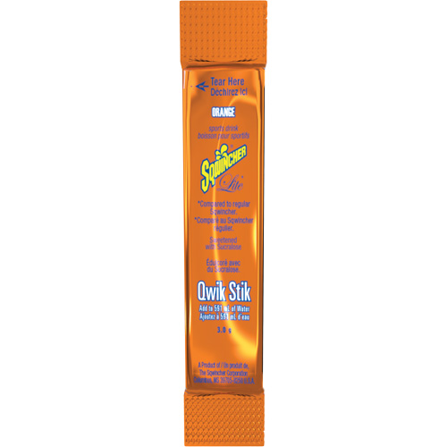 Sqwincher&reg; Boisson de r&eacute;hydratation ZERO Qwik Stik, Poudre, Orange Sidevic Inc.
