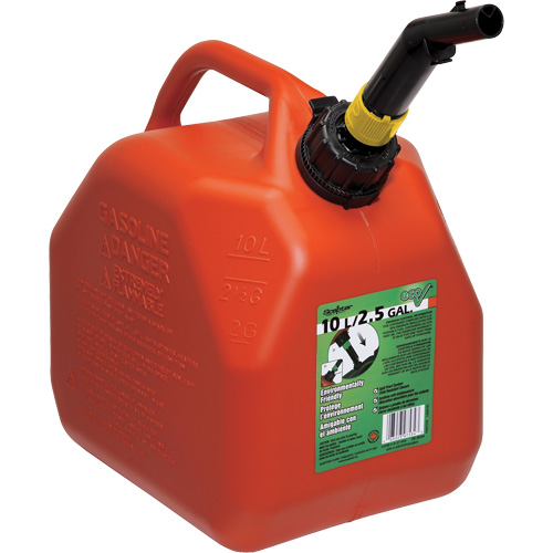 Bidons pour essence Eco, 2,5 gal. US/9,46 L, Rouge, Conformes aux normes CSA/ULC Sidevic Inc.