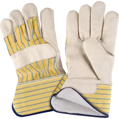 Abrasion-Resistant Winter-Lined Fitters Gloves, X-Large, Grain Cowhide Palm, Cotton Fleece Inner Lining Sidevic Inc.