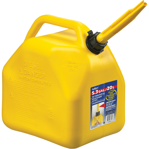 Jerricans, 5,3 gal. US/20,06 L, Jaune, Conformes aux normes CSA/ULC Sidevic Inc.
