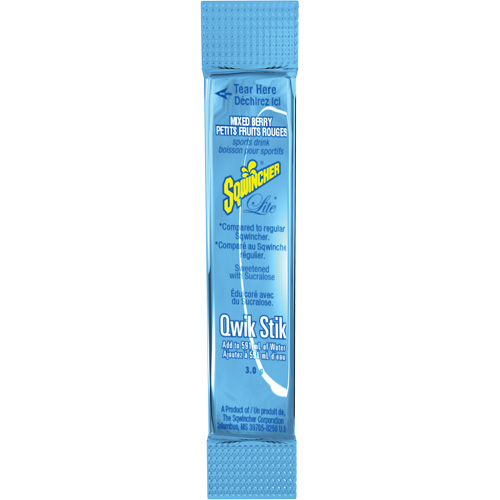Sqwincher&reg; Boisson de r&eacute;hydratation ZERO Qwik Stik, Poudre, M&eacute;lange de baies Sidevic Inc.
