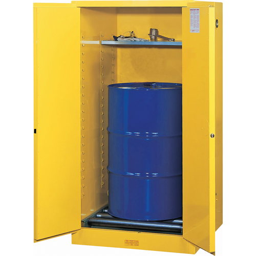 Sure-Grip&reg; EX Vertical Drum Storage Cabinets, 55 US gal. Cap., Yellow Sidevic Inc.