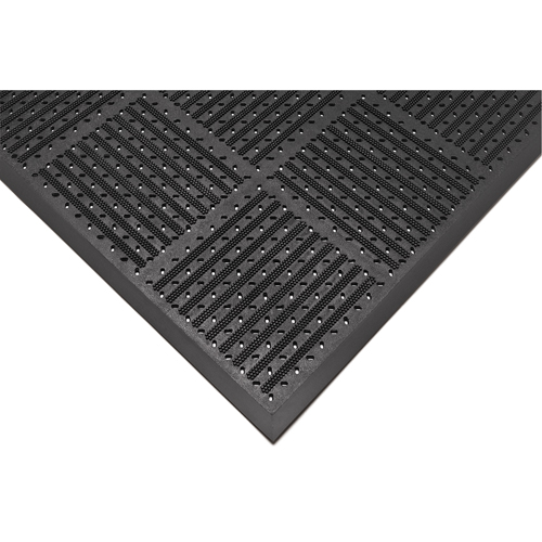 Outfront Reversible No. 227 Mat, Rubber, Scraper Type, Slotted Pattern, 3' x 6', Black Sidevic Inc.