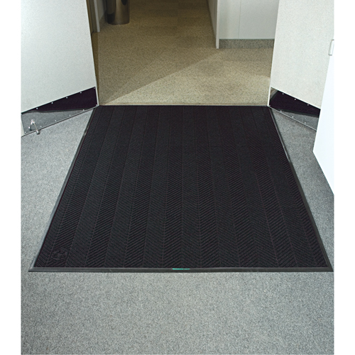 Waterhog&reg; Eco Elite Matting, Wiper/Scraper, 3' x 8' x 3/8", Black Smoke Sidevic Inc.