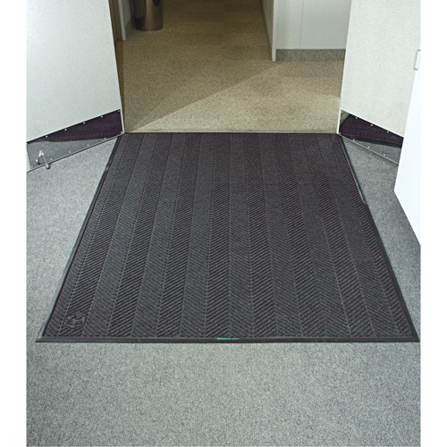 Waterhog&reg; Eco Elite Matting, Wiper/Scraper, 6' x 6' x 3/8", Grey Ash Sidevic Inc.