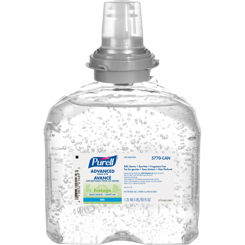 TFX Advanced Hand Sanitizer, 1200 ml, Cartridge Refill, 70% Alcohol Sidevic Inc.