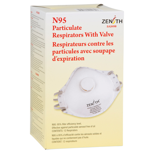 Respirateur contre les particules, N95, Certifi&eacute; NIOSH, Moyen/grand Sidevic Inc.