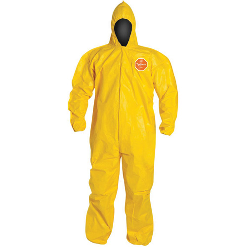 Hooded Coveralls, Tychem&reg; 2000, 2X-Large, Yellow Sidevic Inc.