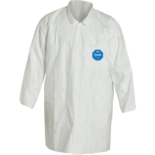 Lab Coat, Tyvek&reg; 400, White, Small Sidevic Inc.