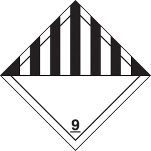 TDG Shipping Labels, Class 9, Miscellaneous Dangerous Goods, Vinyl Sidevic Inc.