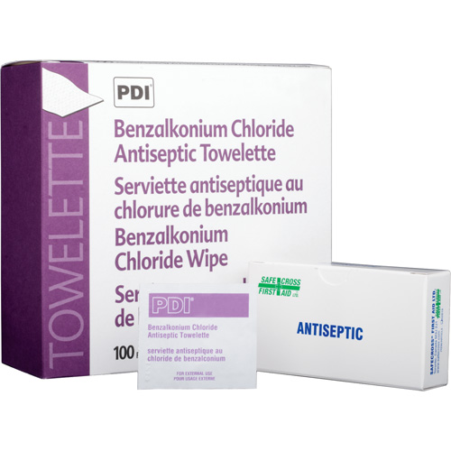 Benzalkonium Chloride Wipes, Towelette, Antiseptic Sidevic Inc.