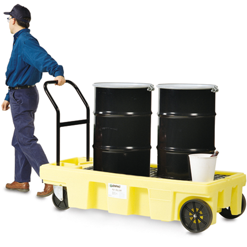 Poly-Spillcart Cart, 66.5" L x 29" W x 43.9" H, 57 US gal. Spill Cap. Sidevic Inc.