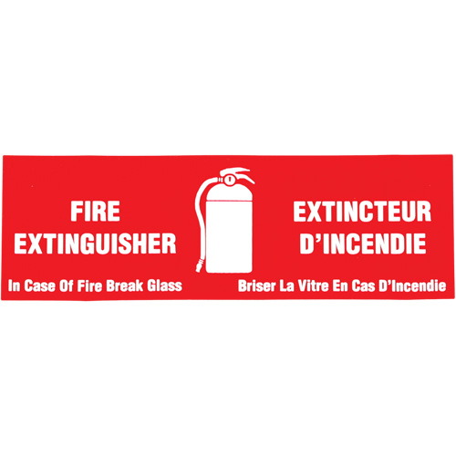 "Fire Extinguisher / Extincteur d'incendie" Label, 2" x 6", Vinyl, Bilingual with Pictogram Sidevic Inc.
