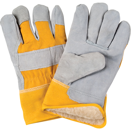Winter-Lined Fitters Gloves, 2X-Large, Split Cowhide Palm, Boa Inner Lining Sidevic Inc.