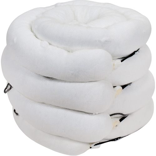 Barrage absorbant de premi&egrave;re qualit&eacute;, Huile seulement, 10' lo x 5" la, Absorption 35 gal., 4 /pqt Sidevic Inc.