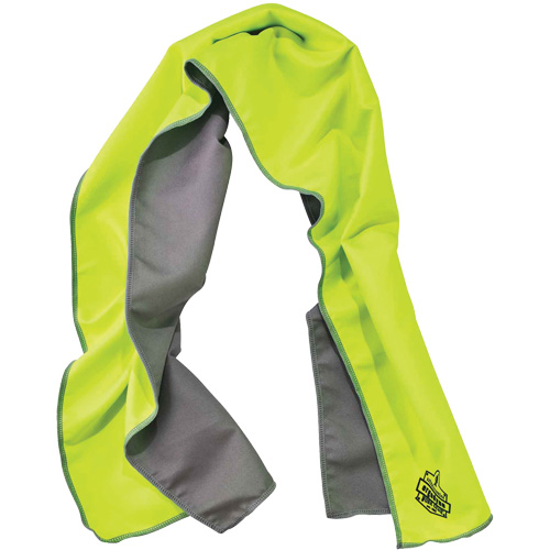Serviette de refroidissement en microfibre Chill-Its 6602MF, Lime haute visibilit&eacute; Sidevic Inc.