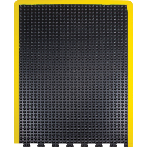 Tapis antifatigue en d&ocirc;me, &agrave; bulles, 3' x 4' x 1/2", Noir, Caoutchouc Sidevic Inc.