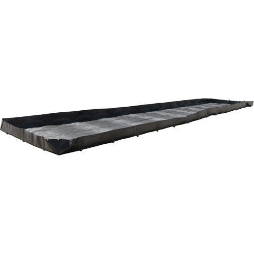 Frac Tank Berm, 3740 US gal. Capacity, 50' W x 10' L x 12" H, L-Bracket Sidevic Inc.