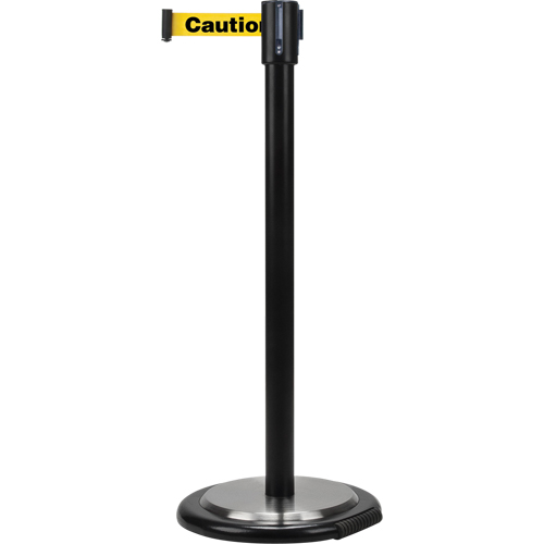 Barri&egrave;res sur pieds pour le contr&ocirc;le des foules, Acier, 35" h, Ruban Jaune, Longueur du ruban 7' Sidevic Inc.