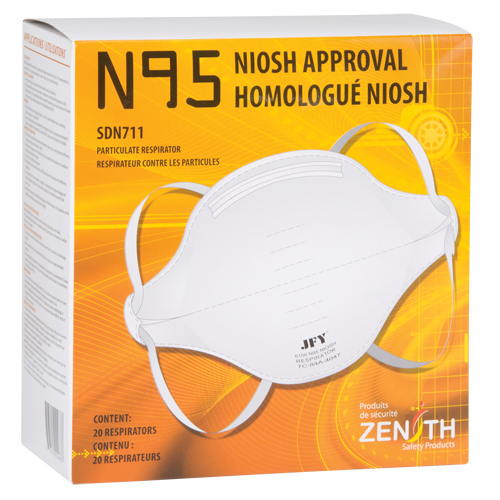 Respirateur contre les particules, N95, Certifi&eacute; NIOSH, Moyen/grand Sidevic Inc.